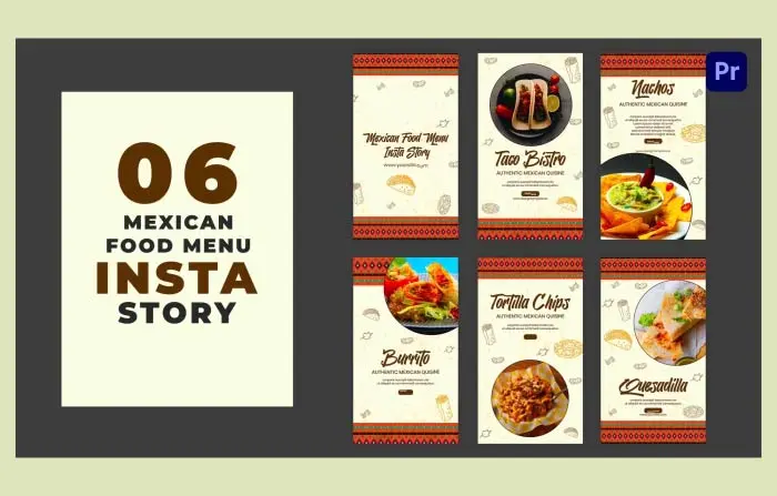 Mexican Restaurants Food Menu Instagram Story